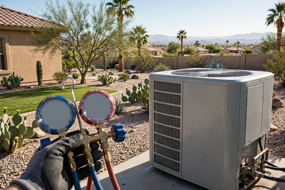 AC Repair Chandler, AZ — rooftop units over an Arizona neighborhood at midday