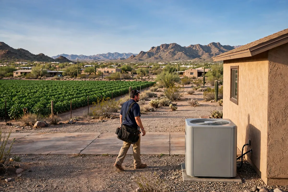 AC Repair Coolidge, AZ — an Arizona home staying cool through a July afternoon