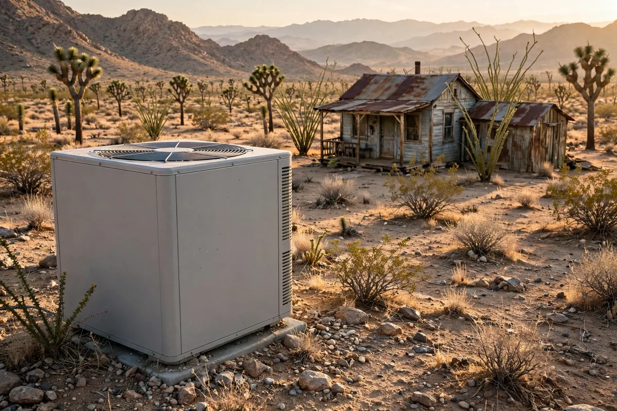 AC Repair Hackberry, AZ — rooftop units over an Arizona neighborhood at midday
