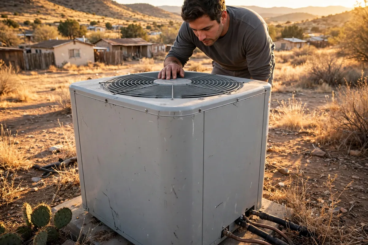 AC Repair Humboldt, AZ — rooftop units over an Arizona neighborhood at midday