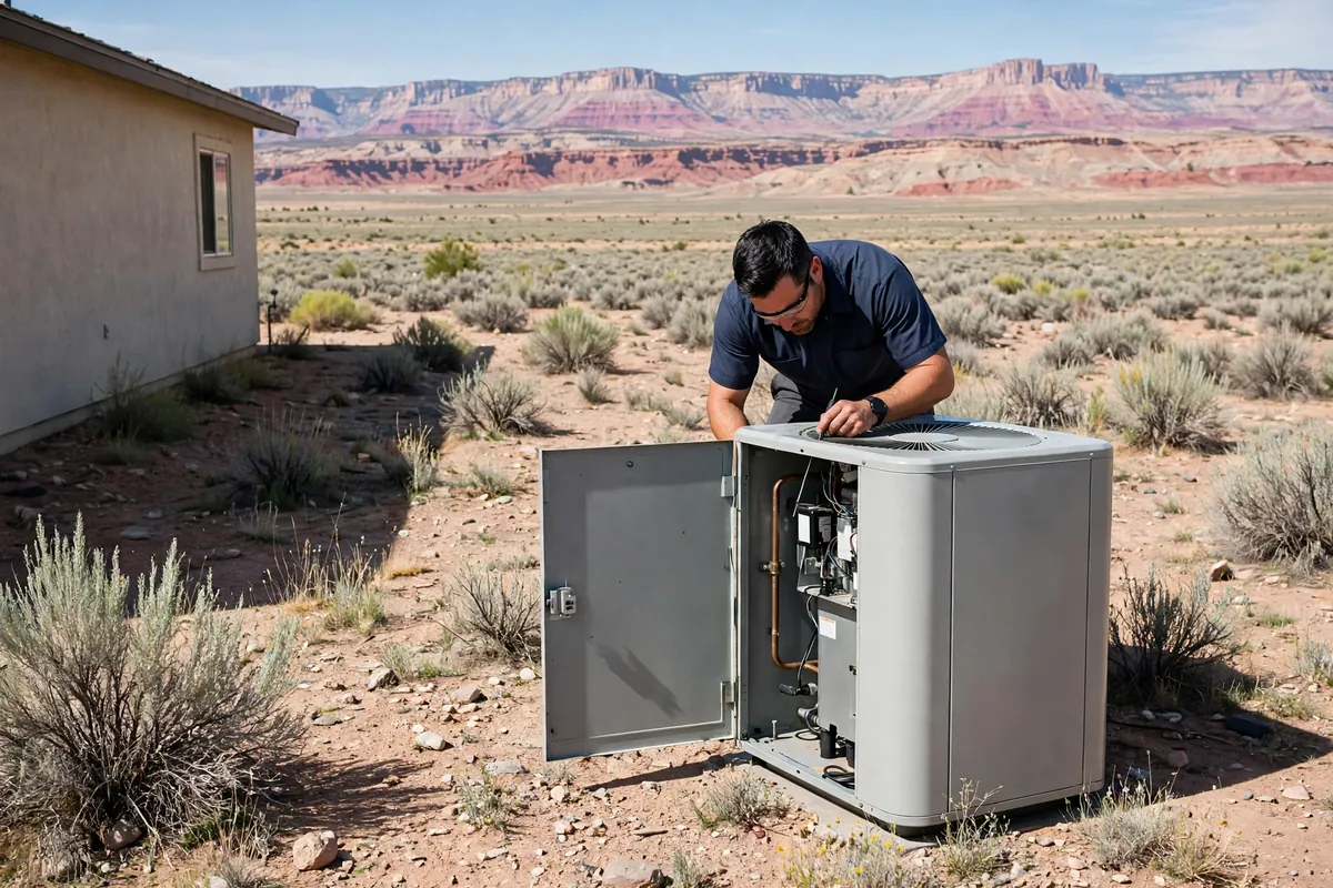 AC Repair Navajo County, AZ — desert homes and county roads