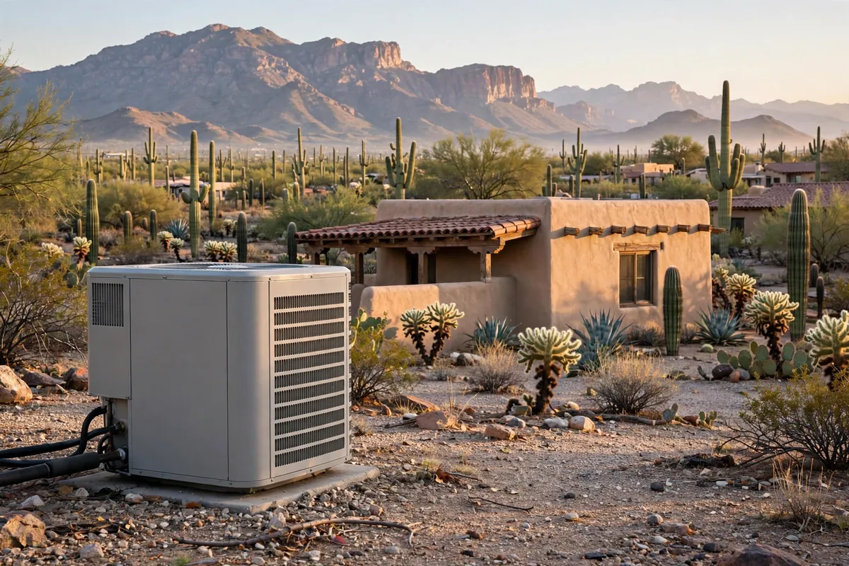 AC Repair Tucson, AZ — an Arizona home staying cool through a July afternoon
